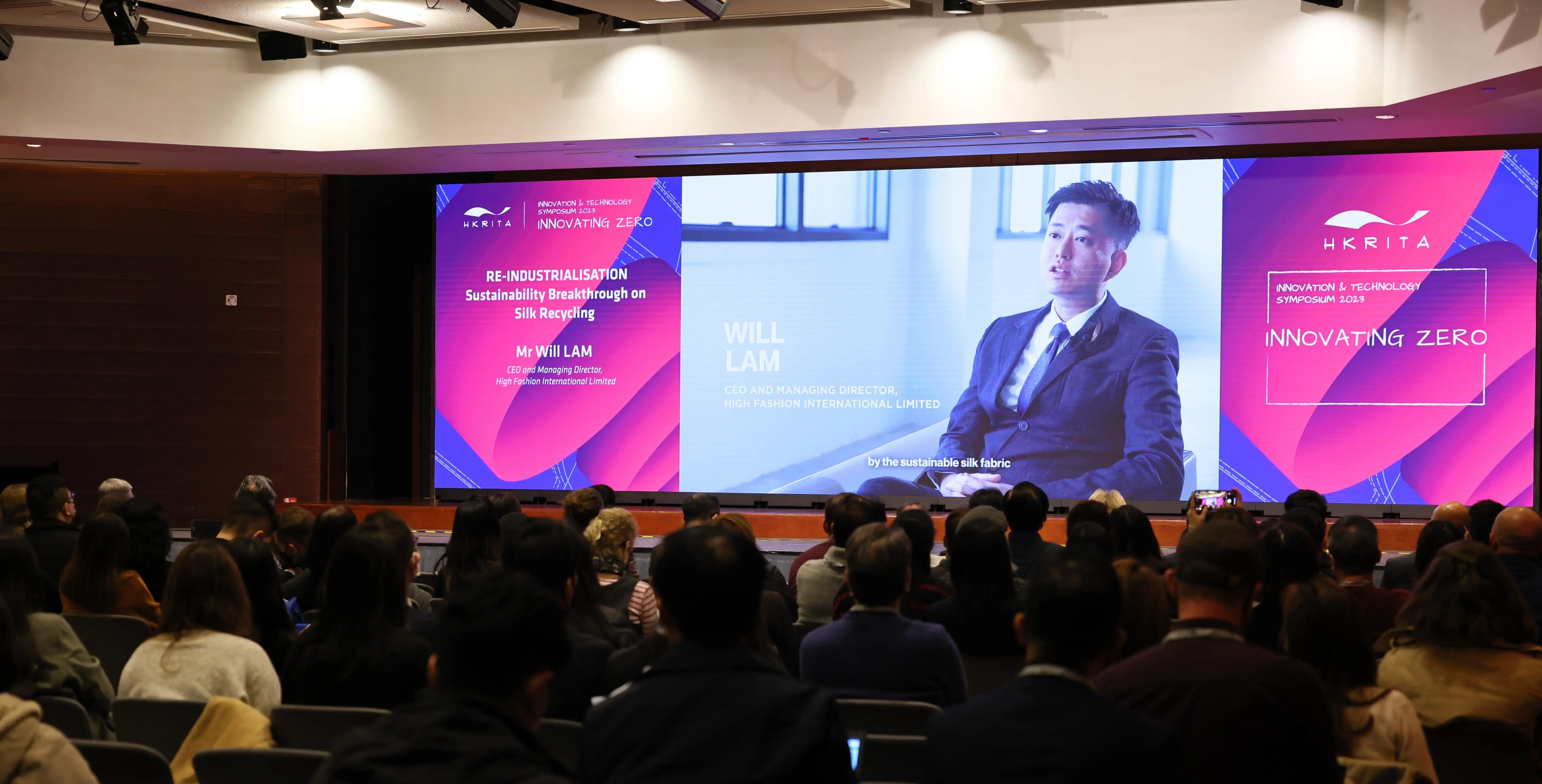 Will Lam, Managing Director & CEO Of High Fashion Group Spoke at the “HKRITA Innovation & Technology Symposium 2023” Under the theme of “Innovating Zero”